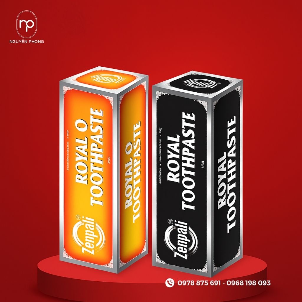 Hộp giấy đựng kem đánh răng Royal